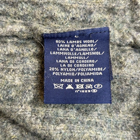 Vintage Polo Jeans Co Ralph Lauren MFG Cable Knit Wool Sweater Elbow Patch Large - Picture 8 of 11